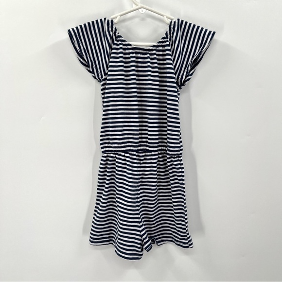 JUMPING BEANS Kid's Blue & White Stripe Lemon Print Casual Romper Size 4T - Picture 6 of 10